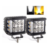 Focos Led X2 Auto Spot Bicolor 36w 4x4 Estrobo Blanco + Rojo