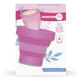 Vaso Esterilizador De Copa Menstrual Plegable Rosado