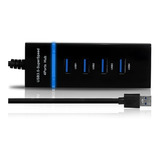 Hub 4 Portas Usb 3.0 Adaptador Expansor Régua Pc Notebook