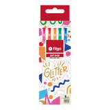 Estuche X 5 Colores Roller Filgo Gel Pop Glitter Trazo 1 Mm Color Del Exterior Surtidos