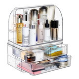 Organizador De Maquillaje Transparente Grande Con Tapa, Caj.