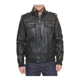 Chamarra Levi's Bomber Aviador Piel Sintetica Vintage Origin