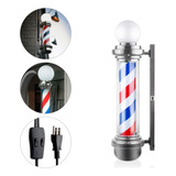 Caramelo Para Barbería Con Luz Led Pole Barber Giratorio 