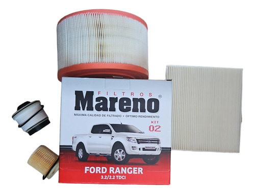 Kit X 4 Filtros Ford Ranger Desde 2012 2.2 - 3.2 Tdci Puma