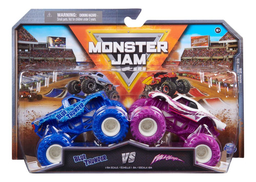 Hot Wheels Monster Jam Doble Blue Thunder Vs Full Charge