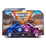 Hot Wheels Monster Jam Doble Blue Thunder Vs Full Charge