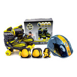 Roller Patins Infantil Quad 4 Rodas + Kit Proteção Capacete