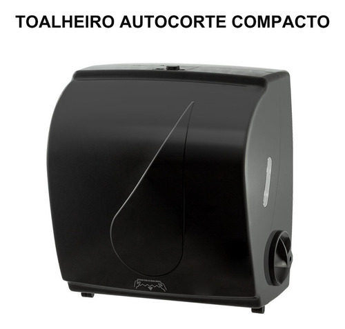 Toalheiro Papel Toalha Bobina Auto Corte Preto - Optipaper