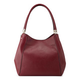 Bolsa Shopper Nine West Ngv130623 Mujer Acabado De Los Herrajes Niquel Color Vino Color De La Correa De Hombro Rojo Diseño De La Tela Liso