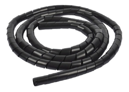 Tubo Organizador De Cables En Espiral Negro 9mm X 10 Metros