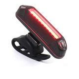 Luz Led Bicicleta Usb Recargable 5 Modos 2 Colores 100 Lumen