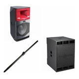 Audiocenter Torre Sa315 Bafle 15 Bluetooth Sa118 Subwoofer