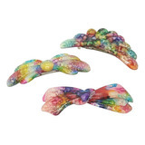 Hebilla Francesa Moño Multicolor Pelo Pack X 12 Unidades