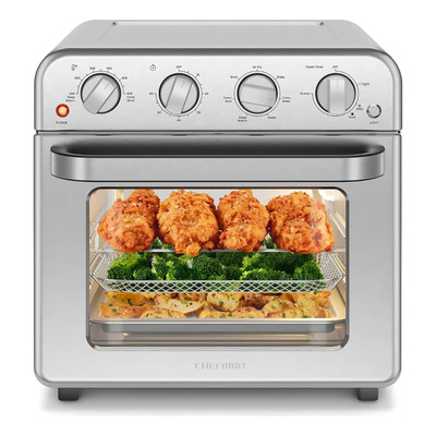 Chefman Horno Freidora 7 en 1 18L Convección y Tostado Plateado | Meses sin interés