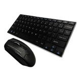 Kit Teclado Slim E Mouse S/ Fio 2.4g Ultra Fino Pc Notebook