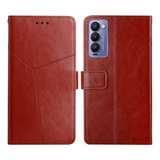 Y-shaped Leather Phone Case For Tecno Camon 18p