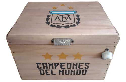 Frapera De Madera Cooler Hielera Vintage Mundial