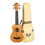 Flight Dus371 Mah Ukelele Soprano De Caoba Con Funda Color Marrón