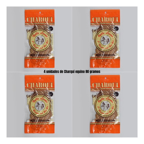 4 X Charqui De Equino 80 Gr Premium -charqui Monteaguila-