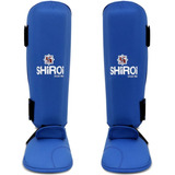 Caneleira Karate Vermelha Ou Azul C/ Protetor Pe Shiroi