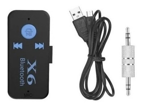 Adaptador Audio Receptor Bluetooth Car Recargable Aux X6