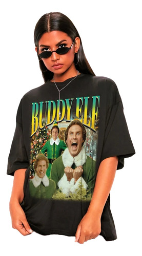 Camiseta Elfo Buddy, Playera Navidad Graciosa