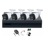 Kit 4 Cámaras De Seguridad 2mp Fullcolor Audio Cctv Exterior