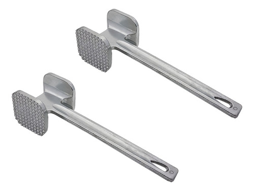 Set X2 Martillo Bate Bife Para Carne Tiernizador De Aluminio