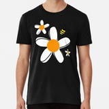 Remera Patrón De Primavera Manzanilla Y Abejas Algodon Premi