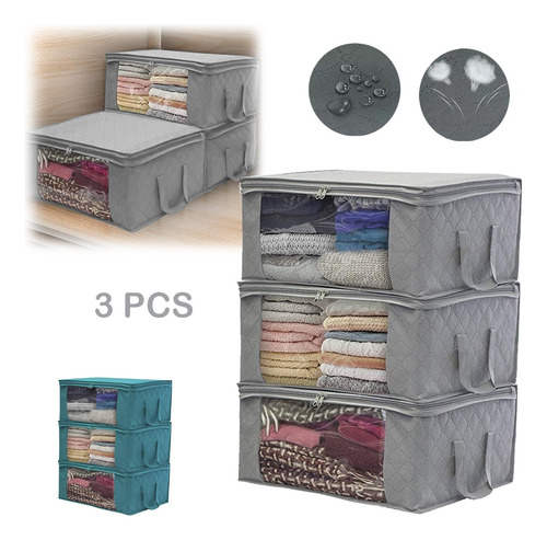 Set Caja Organizador Ropa Tela Bolsa Almacenamiento Plegable