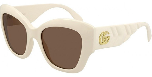 Gucci Gg0808s 002 Square Shape Crema Cafe Original