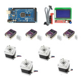 Kit 4 Motor 5.3kg.cm Pantalla Arduino Mega Impresora 3d 