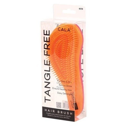 Cepillo Desenredante Tangle Free Hair Brush Orange/pink Cala