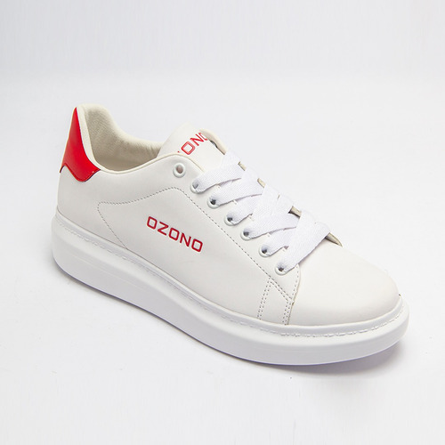 Sneaker Capa De Ozono Para Hombre Estilo 623302 Blanco-rojo