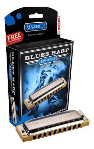 Hohner Armonica 20 Voces Blues Harp En Tono Fa Con Estuche