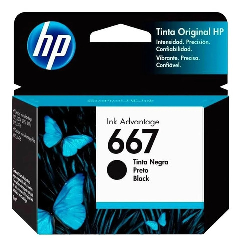 Cartucho Original Hp 667 Negro 3ym79al P/ 1275 2775 2375