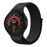 Pulseira De Nylon Velcro Preta Para Galaxy Watch 4, 5, 5 Pro