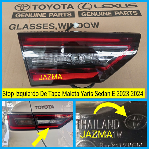 Stop Izquierdo De Tapa Maleta Yaris E 2023 2024 Original  Foto 3