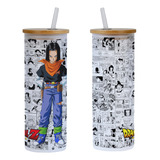 Vaso Vidrio De Androide N 17 Dragon Ball Z