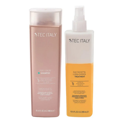 Kit Tratamiento Para Hidratar El Cabello Teñido Tec Italy Post Color Shampoo y Due Faccetta Lunga Durata | Envío gratis