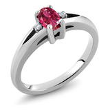 Gem Stone Anillo Plata 925 Con Turmalina Rosa Para Mujer 53