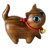Escultura Em Madeira Feita À Mão Decoração Criativa De Gatos