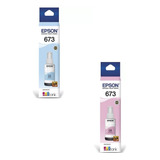 Kit 2x Tinta Epson Original  L1800 L800 L805 L1300 L850 T673