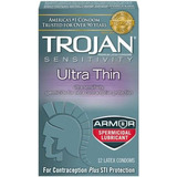 Trojan Preservativo Sensibilidad Ultra Fina Spermicidal 12 C