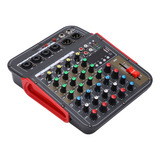 Mezclador De Audio Profesional, Controlador Mp3 Con 4 Canale