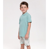 Conjunto Infantil Camisa Polo E Bermuda Trick Nick Verde