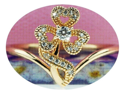 Anillos Compromiso Oro 18k Regalo Mama Dama Flor Trebol 2