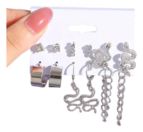 6 Pares De Aretes Paquete Pendientes Pra Mujer Dama