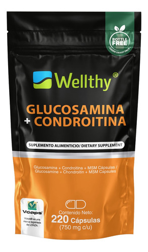 Glucosamina + Condroitina + Msm. 220 Cápsulas Bottle Free