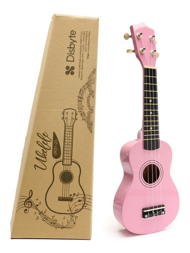 Ukelele De Madera Soprano Con Funda Manual Y Lecciones
